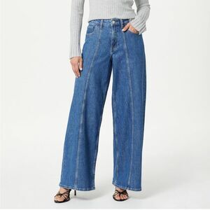 The Drop Women's Frida Relaxed Fit Jeans l Medium Indigo | Size 25
